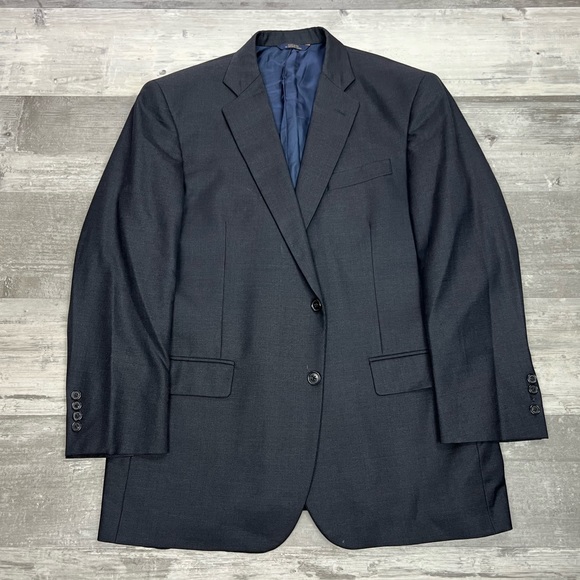Brooks Brothers Saxon Grey/Blue Tic Weave Sport Coat 44R